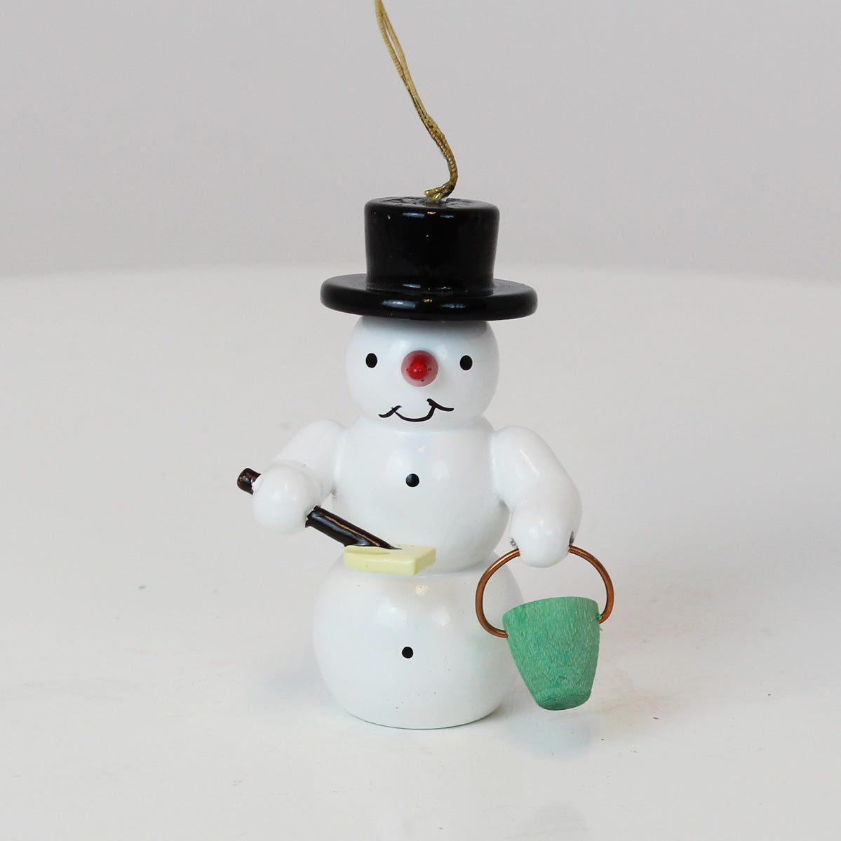 Christbaumschmuck Schneemann mit Schaufel und Eimer