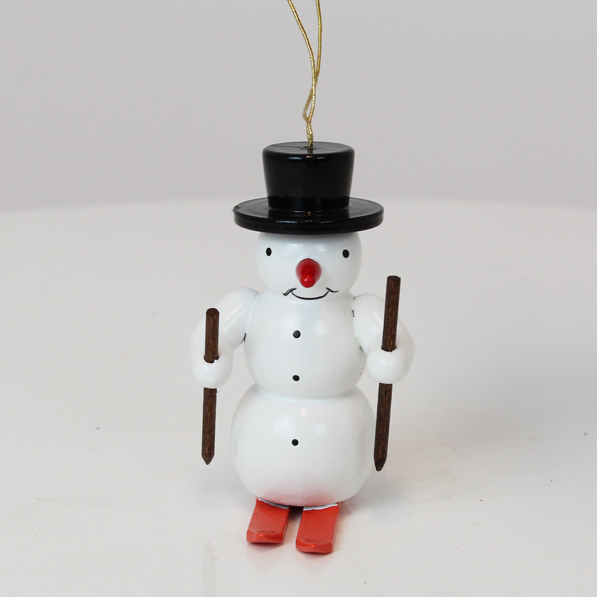 Christbaumschmuck Schneemann mit Ski