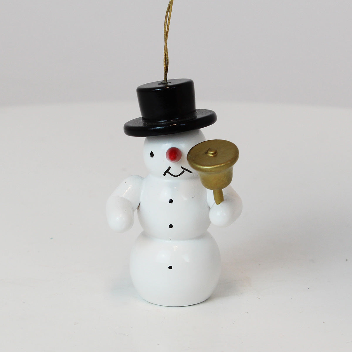 Christbaumschmuck Schneemann mit Glocke