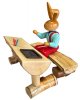 71202 Hasenschule - Bank + Hase - 22 cm