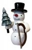 31809 Schneemann mit Baum + Säge 5,5 cm