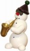 38040 Snowman mit Saxophon   5,5cm