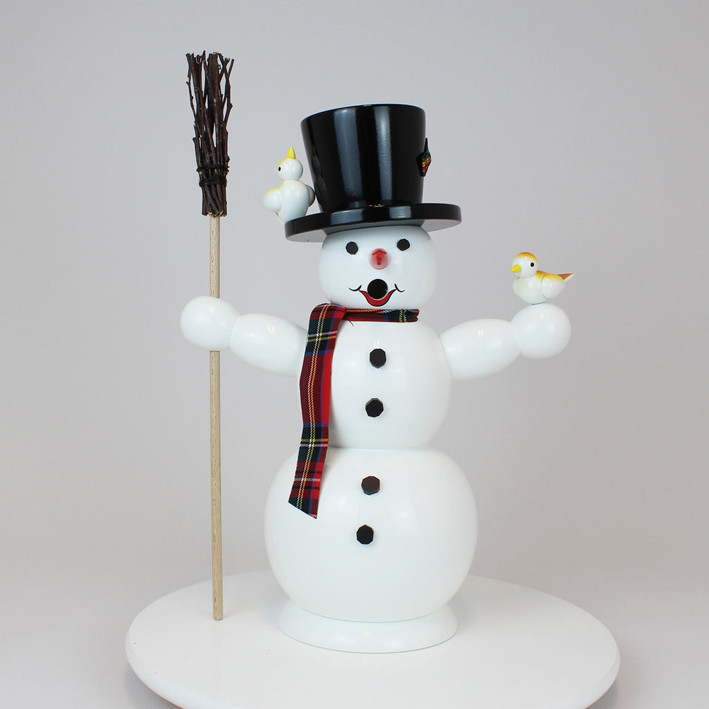 Räuchermann Schneemann mit Zylinder
