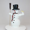 Räuchermann Schneemann mit Zylinder