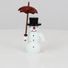 Schneemann mit Stockschirm