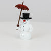 Schneemann mit Stockschirm