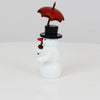 Schneemann mit Stockschirm