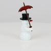 Schneemann mit Stockschirm