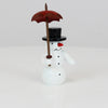 Schneemann mit Stockschirm