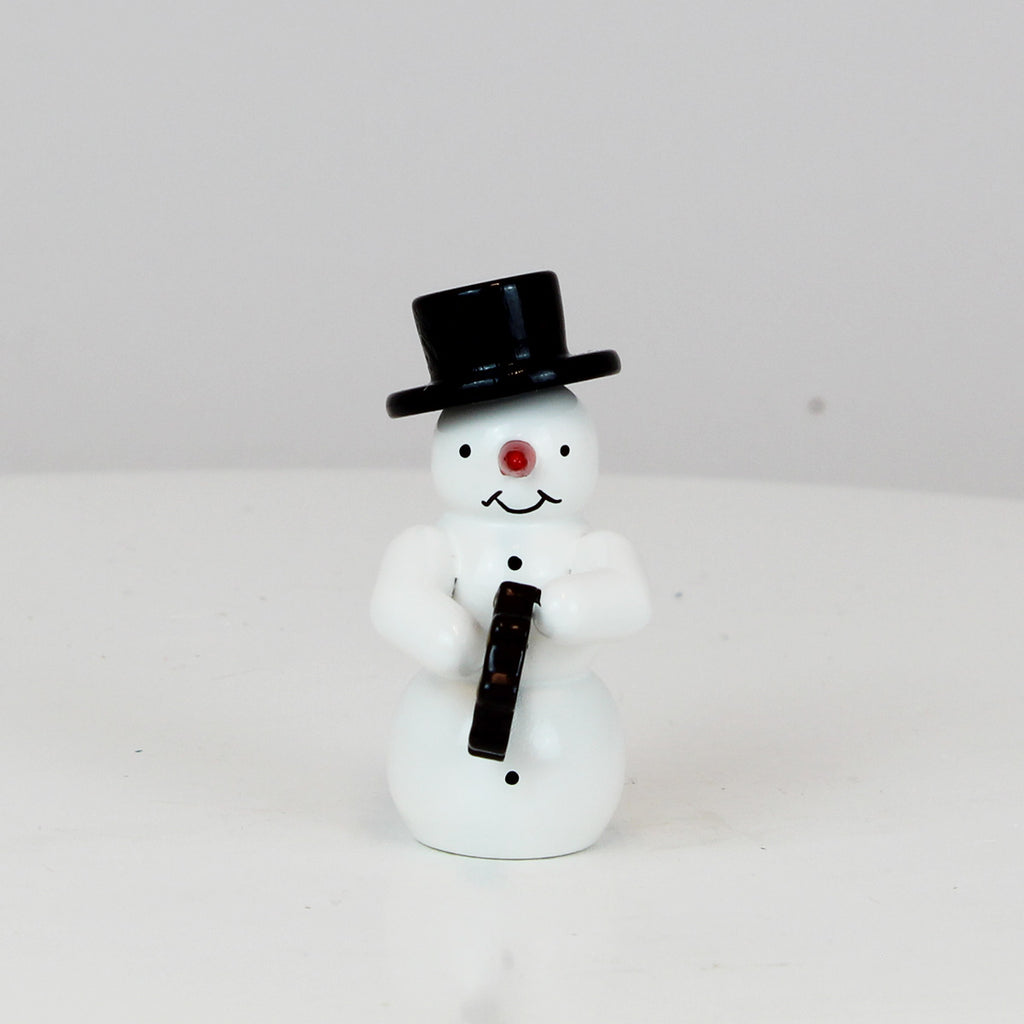 Schneemann mit Tamburin