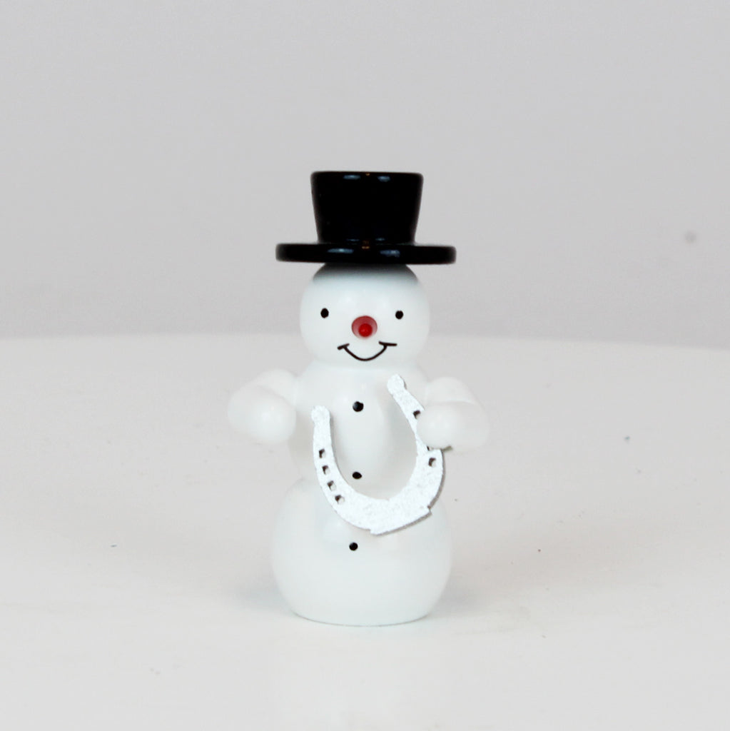 Schneemann mit Hufeisen