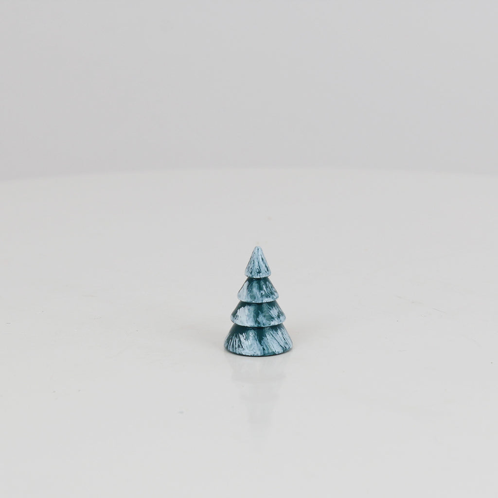Deko-Ringbaum Grün-Weiß, glänzend – 2,5 cm
