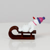 Schneemann auf Schlitten